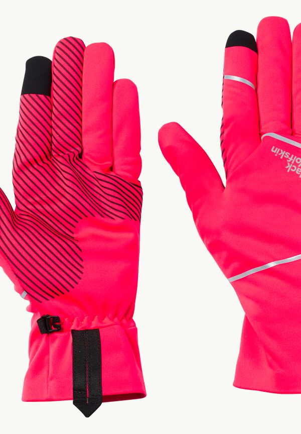 LIGHT - pink MOROBBIA gloves JACK XS – - WOLFSKIN flashing GLOVE Cycling