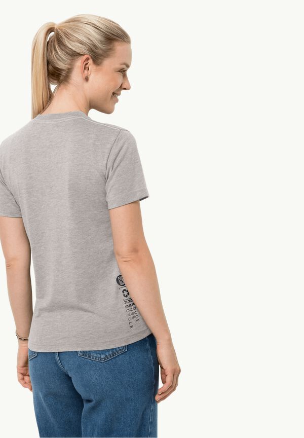 NATURE RELIEF T W - WOLFSKIN organic – T-shirt - XS Women\'s JACK cotton ash grey