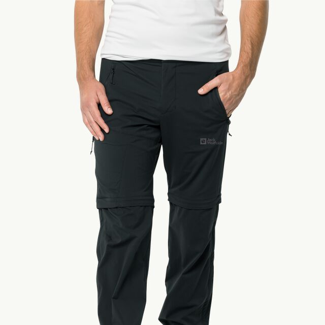 GLASTAL ZIP trousers black JACK Men\'s M softshell 52 PANTS WOLFSKIN – AWAY hiking - 