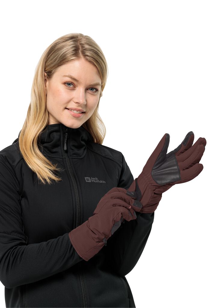 ALPSPITZE MERINO GLOVE - maroon - – gloves Merino dark Windproof WOLFSKIN JACK XL