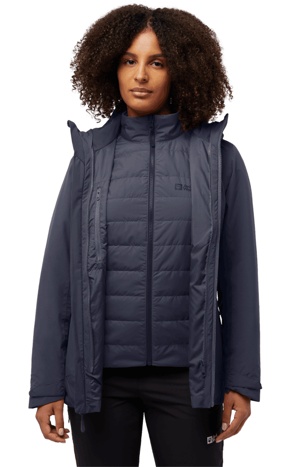 Woman in a 3-in-1 jacket